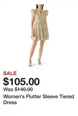 Belk Women's Flutter Sleeve Tiered Dress offer