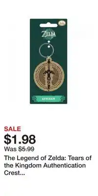 Game Stop The Legend of Zelda: Tears of the Kingdom Authentication Crest Keychain offer