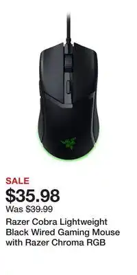 Game Stop Razer Cobra Lightweight Black Wired Gaming Mouse with Razer Chroma RGB offer