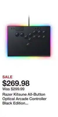 Game Stop Razer Kitsune All-Button Optical Arcade Controller Black Edition for PlayStation 5 and PC offer