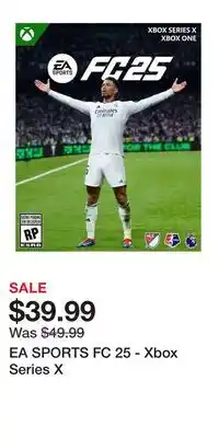 Game Stop EA SPORTS FC 25 - Xbox Series X offer