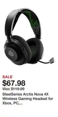Game Stop SteelSeries Arctis Nova 4X Wireless Gaming Headset for Xbox, PC, Switch, Meta Quest 2, PlayStation offer