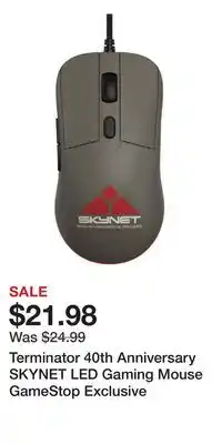 Game Stop Terminator 40th Anniversary SKYNET LED Gaming Mouse GameStop Exclusive offer