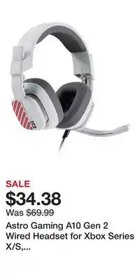 Game Stop Astro Gaming A10 Gen 2 Wired Headset for Xbox Series X/S, PlayStation 5, and PC offer