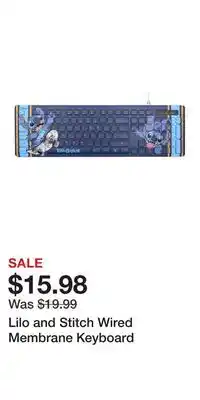 Game Stop Lilo and Stitch Wired Membrane Keyboard offer