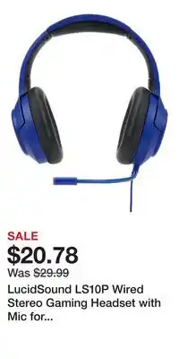 Game Stop LucidSound LS10P Wired Stereo Gaming Headset with Mic for PlayStation 4/5 and PC - Reflex Blue offer