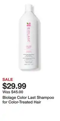 Ulta Beauty Biolage Color Last Shampoo for Color-Treated Hair offer