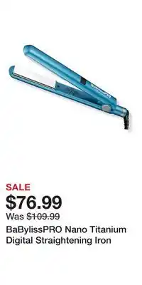 Ulta Beauty BaBylissPRO Nano Titanium Digital Straightening Iron offer