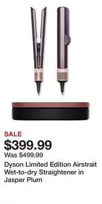 Ulta Beauty Dyson Limited Edition Airstrait Wet-to-dry Straightener in Jasper Plum offer
