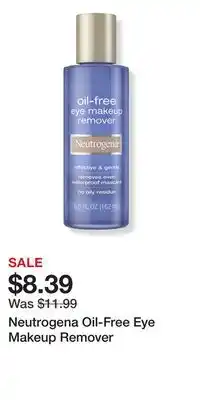 Ulta Beauty Neutrogena Oil-Free Eye Makeup Remover offer