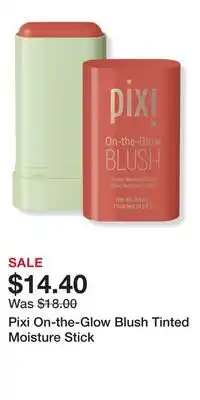 Ulta Beauty Pixi On-the-Glow Blush Tinted Moisture Stick offer