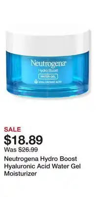 Ulta Beauty Neutrogena Hydro Boost Hyaluronic Acid Water Gel Moisturizer offer