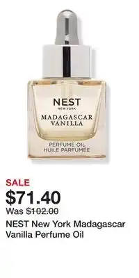 Ulta Beauty NEST New York Madagascar Vanilla Perfume Oil offer