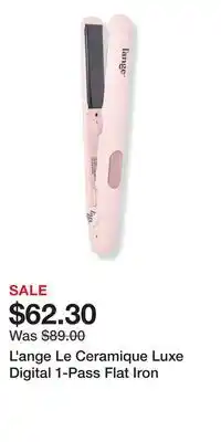 Ulta Beauty L'ange Le Ceramique Luxe Digital 1-Pass Flat Iron offer