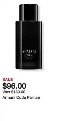 Ulta Beauty Armani Code Parfum offer