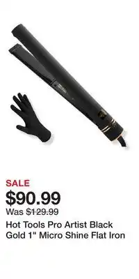 Ulta Beauty Hot Tools Pro Artist Black Gold 1 Micro Shine Flat Iron offer