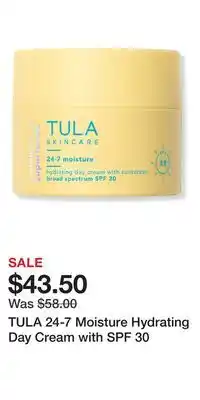 Ulta Beauty TULA 24-7 Moisture Hydrating Day Cream with SPF 30 offer