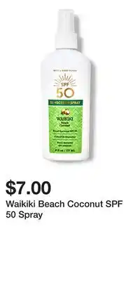 Bath & Body Works Waikiki Beach Coconut SPF 50 Spray offer