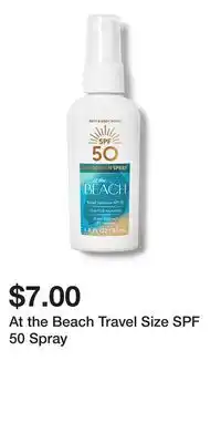 Bath & Body Works At the Beach Travel Size SPF 50 Spray offer