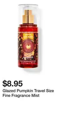 Bath & Body Works Glazed Pumpkin Travel Size Fine Fragrance Mist offer