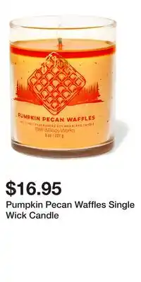 Bath & Body Works Pumpkin Pecan Waffles Single Wick Candle offer