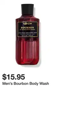 Bath & Body Works Men's Bourbon Body Wash offer