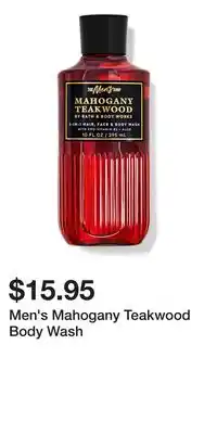 Bath & Body Works Men's Mahogany Teakwood Body Wash offer