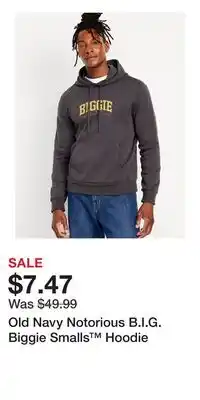 Old Navy Old Navy Notorious B.I.G. Biggie Smalls Hoodie offer