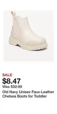 Old Navy Old Navy Unisex Faux-Leather Chelsea Boots for Toddler offer