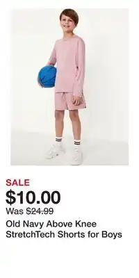Old Navy Old Navy Above Knee StretchTech Shorts for Boys offer