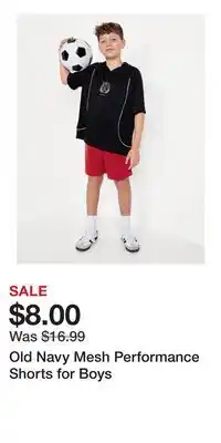 Old Navy Old Navy Mesh Performance Shorts for Boys offer