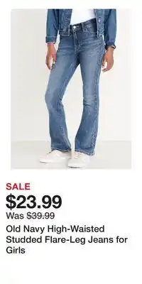 Old Navy Old Navy High-Waisted Studded Flare-Leg Jeans for Girls offer