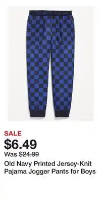 Old Navy Old Navy Printed Jersey-Knit Pajama Jogger Pants for Boys offer