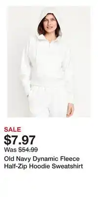Old Navy Old Navy Dynamic Fleece Half-Zip Hoodie Sweatshirt offer