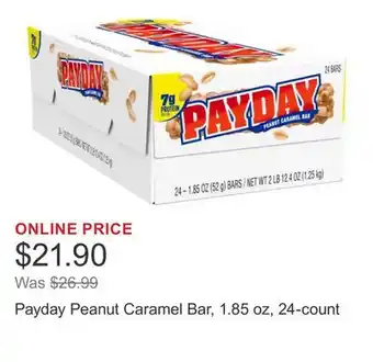 Costco Payday Peanut Caramel Bar, 1.85 oz, 24-count offer