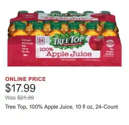 Costco Tree Top, 100% Apple Juice, 10 fl oz, 24-Count offer