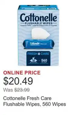 Costco Cottonelle Fresh Care Flushable Wipes, 560 Wipes offer