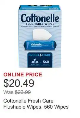 Costco Cottonelle Fresh Care Flushable Wipes, 560 Wipes offer