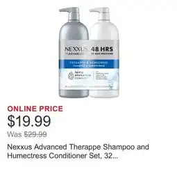 Costco Nexxus Advanced Therappe Shampoo and Humectress Conditioner Set, 32 fl oz offer
