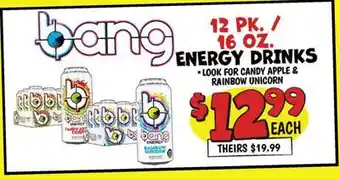 Ollie's 12 PK./16 OZ. ENERGY DRINKS offer