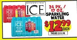 Ollie's SPARKLING ICE 24 PK. / 17 OZ. SPARKLING WATER offer