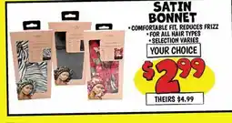 Ollie's SATIN BONNET offer