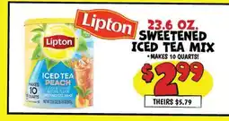 Ollie's LIPTON 23.6 OZ. SWEETENED ICED TEA MIX offer