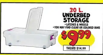 Ollie's 30 L. UNDERBED STORAGE offer