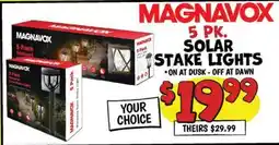 Ollie's MAGNAVOX 5 PK. SOLAR STAKE LIGHTS offer