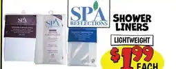 Ollie's SPA REFLECTIONS SHOWER LINERS offer