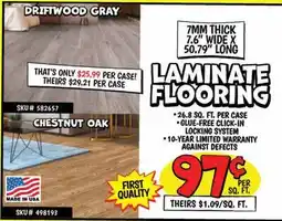 Ollie's LAMINATE FLOORING offer