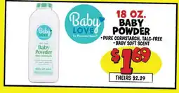 Ollie's Baby LOVE 18 OZ. Baby POWDER offer