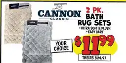 Ollie's 2 PK. CANNON BATH CLASSIC RUG SETS offer
