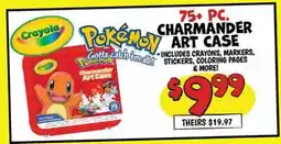 Ollie's CRAYOLA 75+ PC. CHARMANDER ART CASE offer